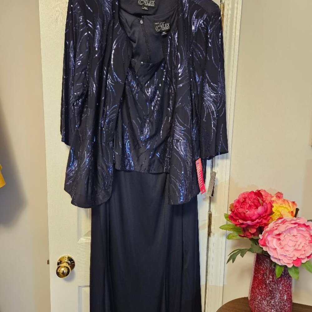 Alex Evening Navy 2-PC Garmet - NEW